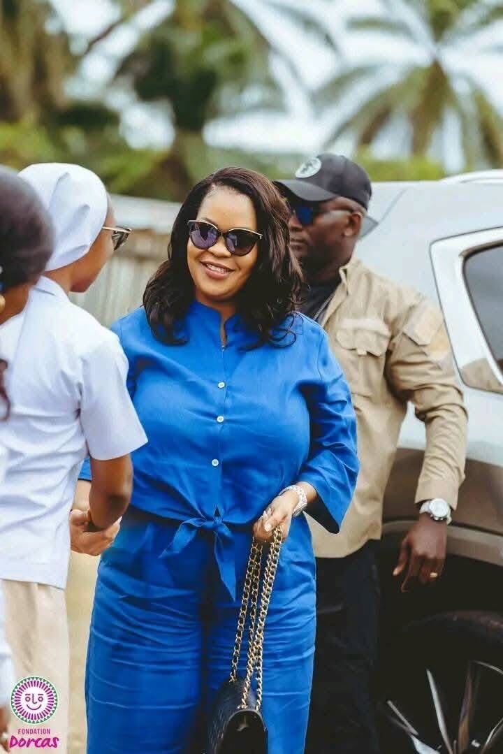 Anouchka Oligui Nguema en mission de solidarité à Bitam