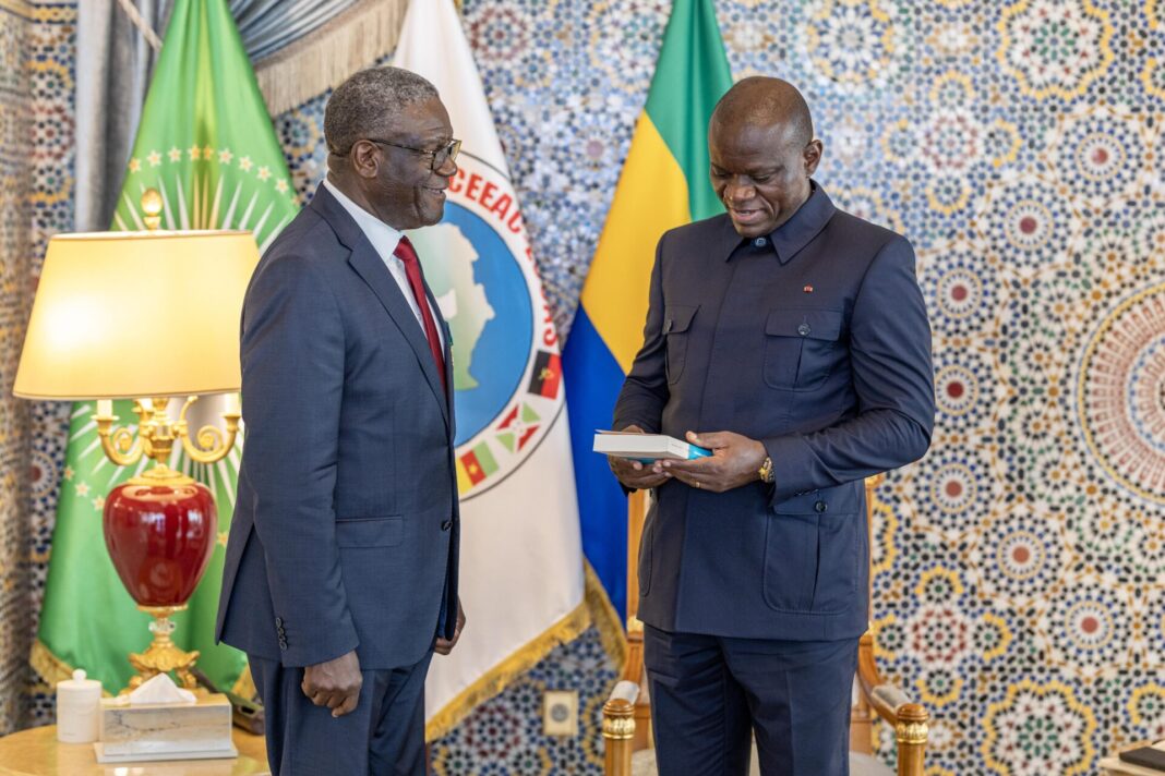 Le Président Oligui Nguema reçoit le Prix Nobel de la Paix Denis Mukwege Le Président Oligui Nguema reçoit le Prix Nobel de la Paix Denis Mukwege