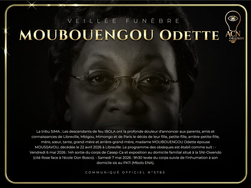 Veillée funèbre MOUBOUENGOU Odette Veillée funèbre MOUBOUENGOU Odette