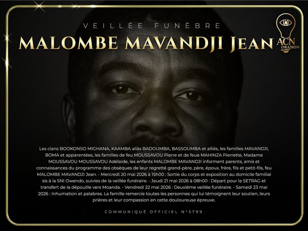 Veillée funèbre MALOMBE MAVANDJI Jean Veillée funèbre MALOMBE MAVANDJI Jean