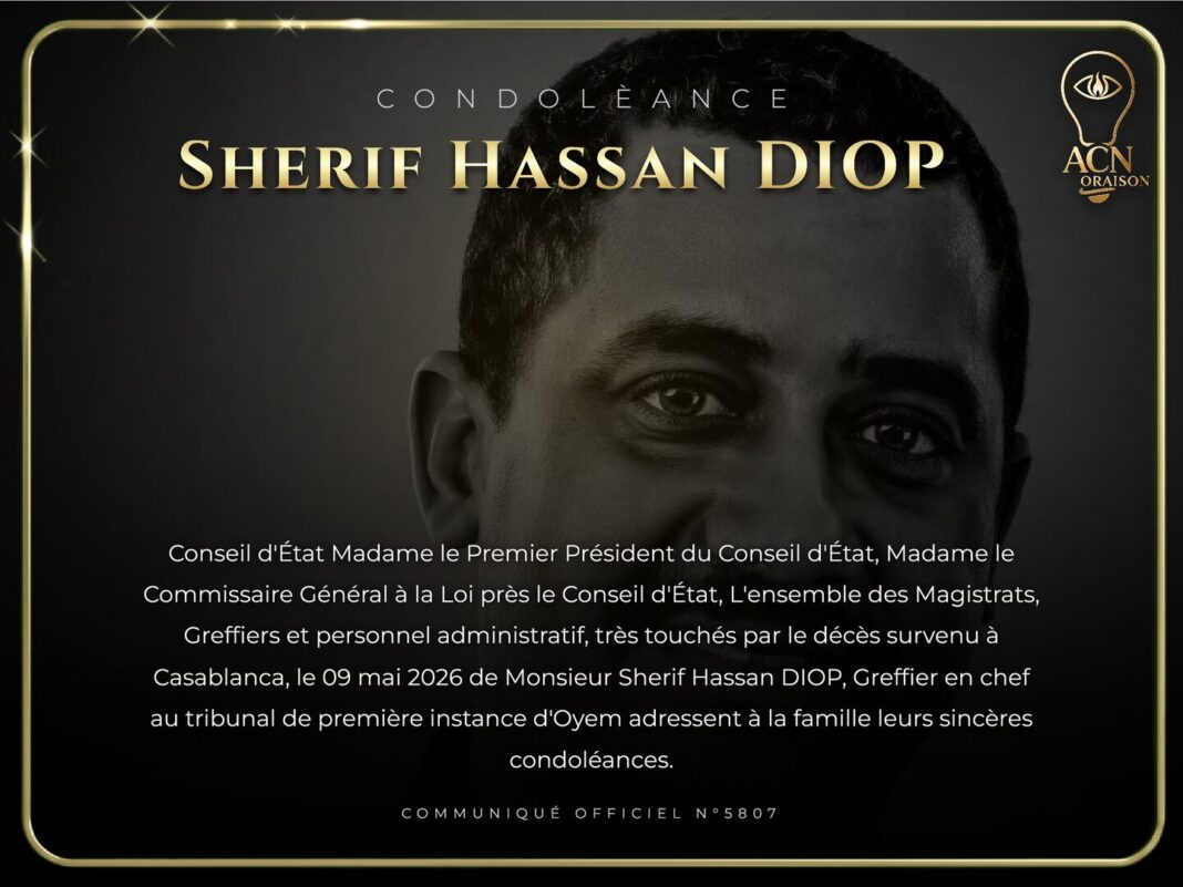 Condolèance Sherif Hassan DIOP Condolèance Sherif Hassan DIOP