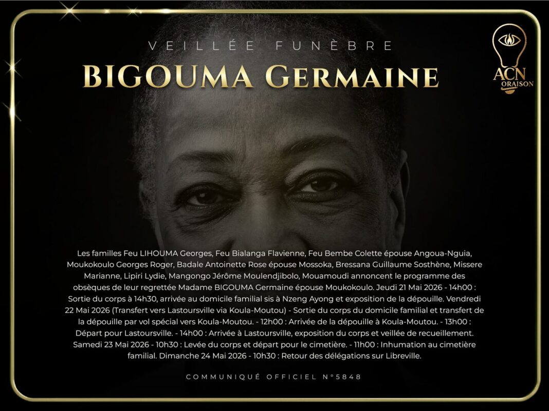 Veillée funèbre BIGOUMA Germaine Veillée funèbre BIGOUMA Germaine