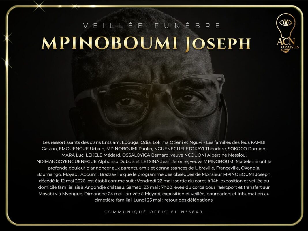 Veillée funèbre MPINOBOUMI Joseph Veillée funèbre MPINOBOUMI Joseph