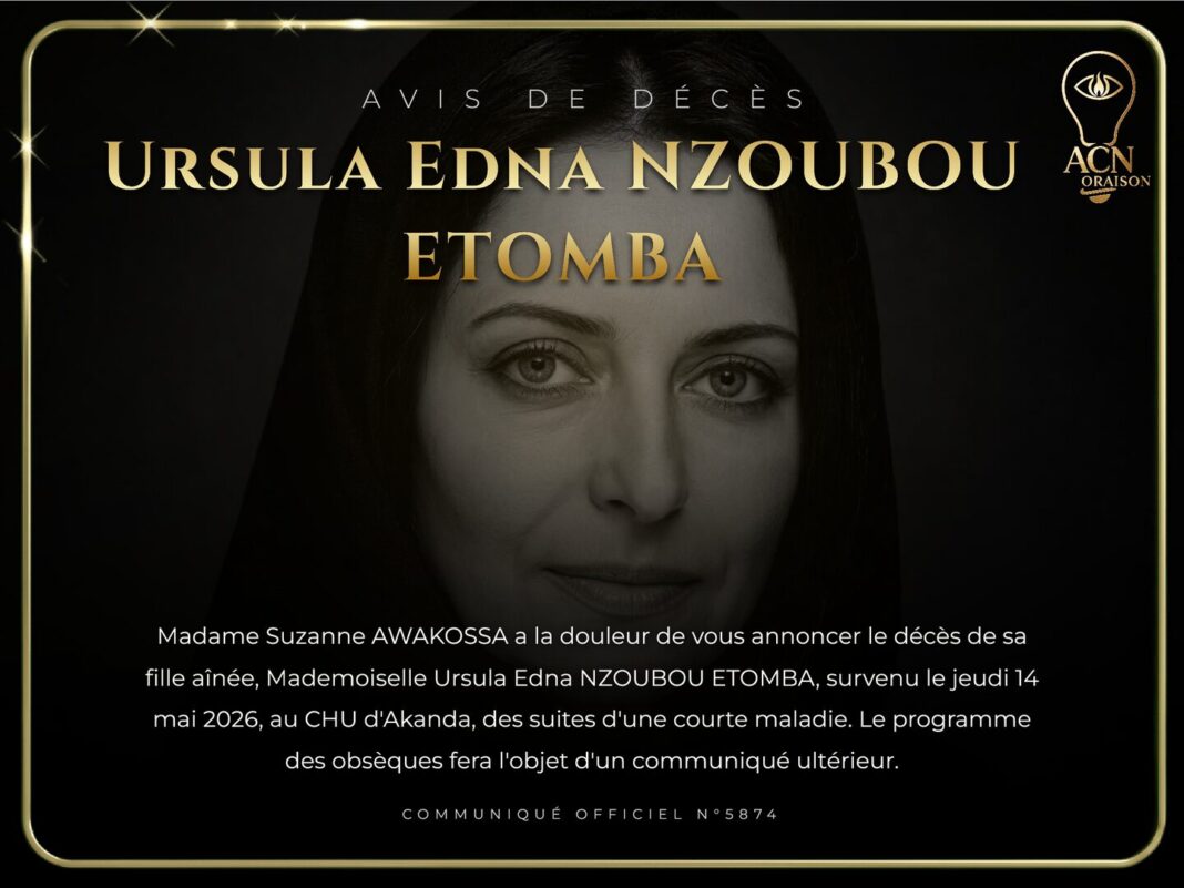 Avis de décès Ursula Edna NZOUBOU ETOMBA Avis de décès Ursula Edna NZOUBOU ETOMBA