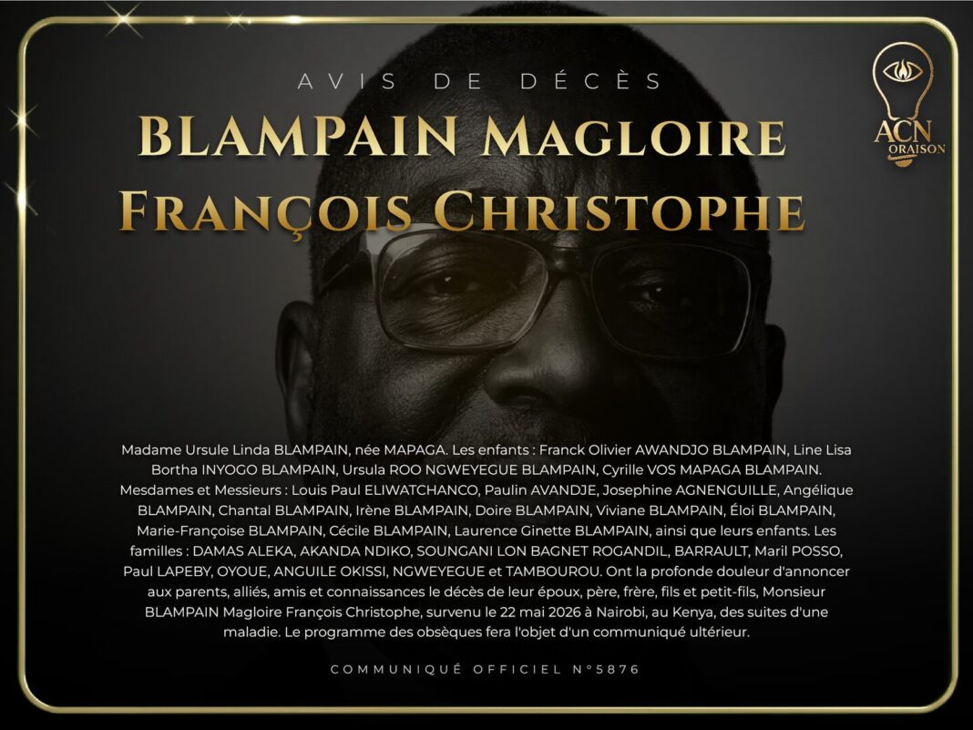 Avis de décès BLAMPAIN Magloire François Christophe Avis de décès BLAMPAIN Magloire François Christophe