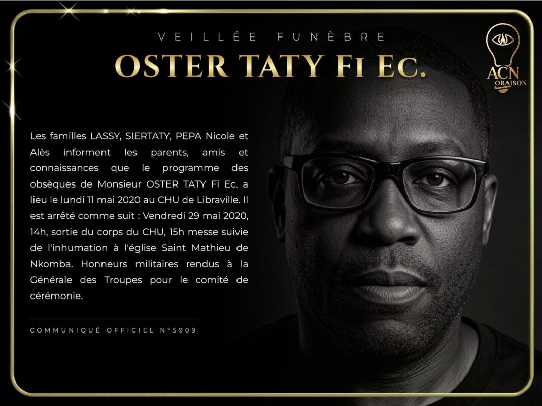 Veillée funèbre OSTER TATY Fi Ec. Veillée funèbre OSTER TATY Fi Ec.