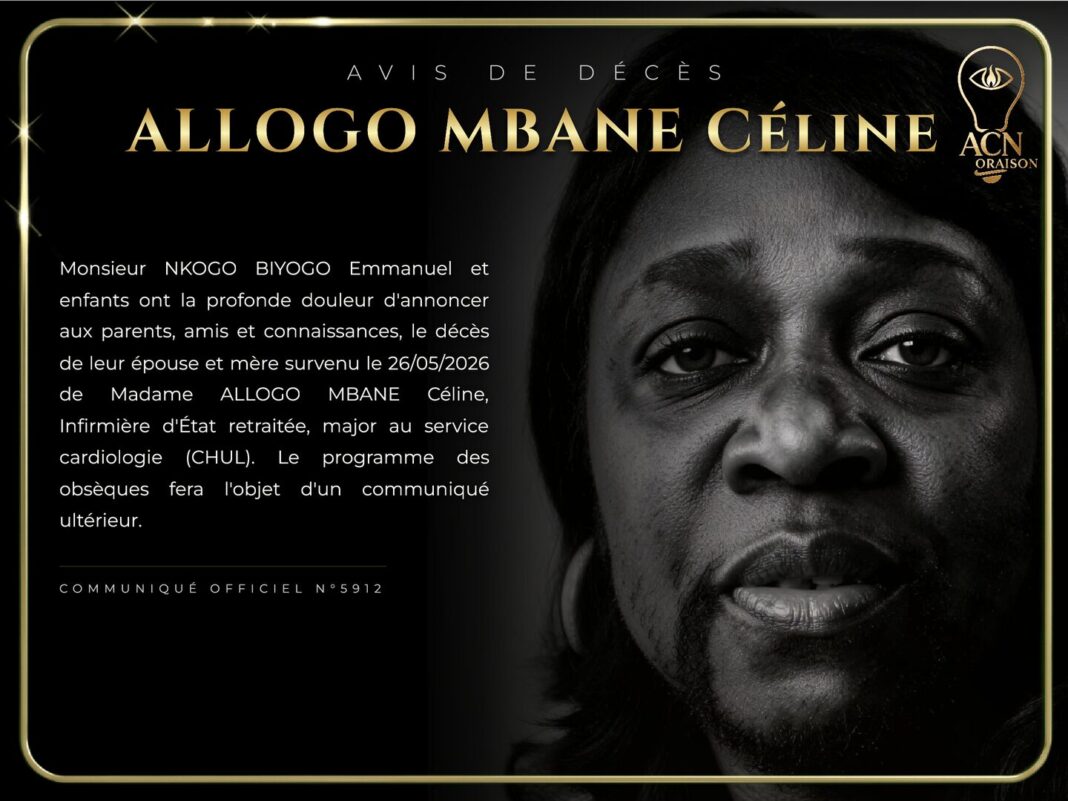 Avis de décès ALLOGO MBANE Céline Avis de décès ALLOGO MBANE Céline