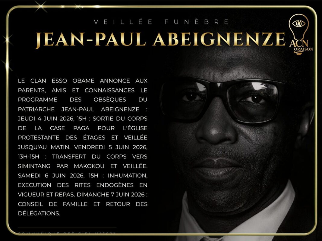 Veillée funèbre JEAN-PAUL ABEIGNENZE Veillée funèbre JEAN-PAUL ABEIGNENZE