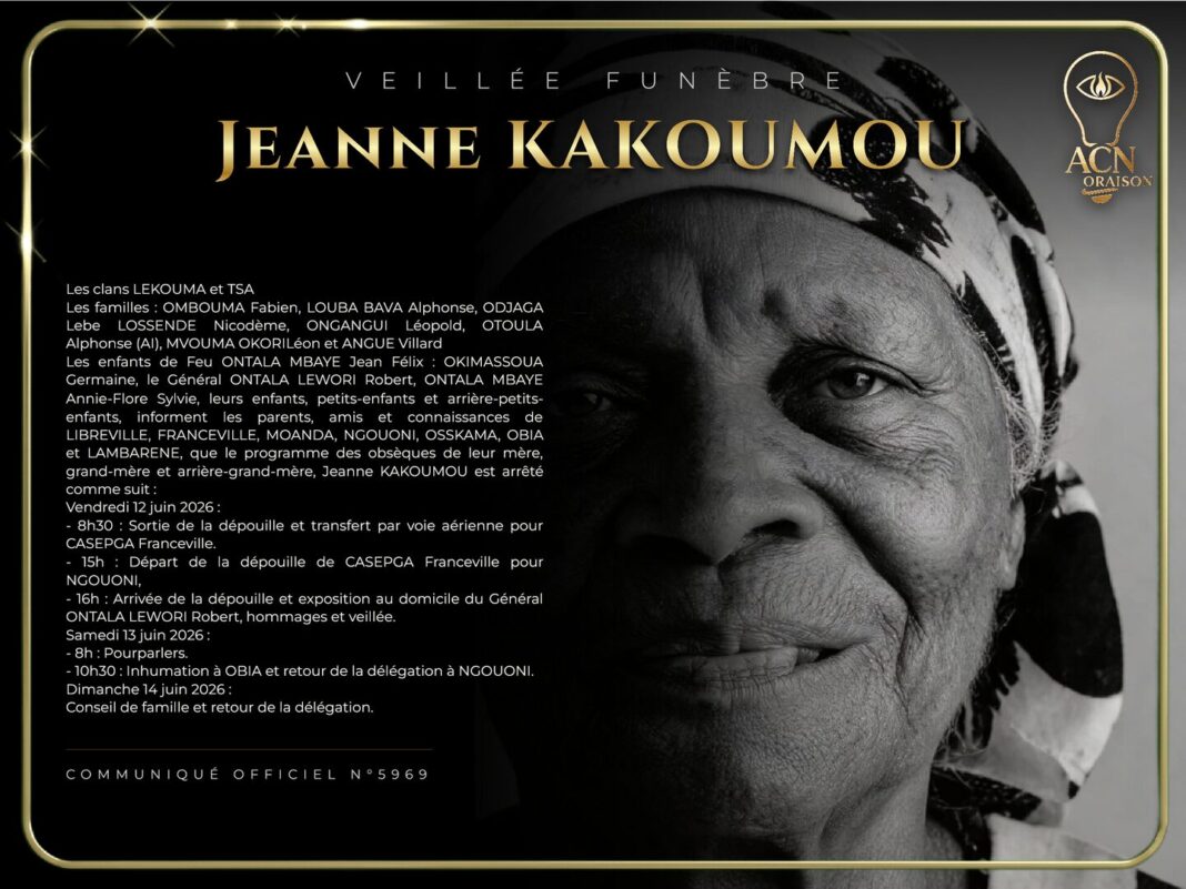 Veillée funèbre Jeanne KAKOUMOU Veillée funèbre Jeanne KAKOUMOU