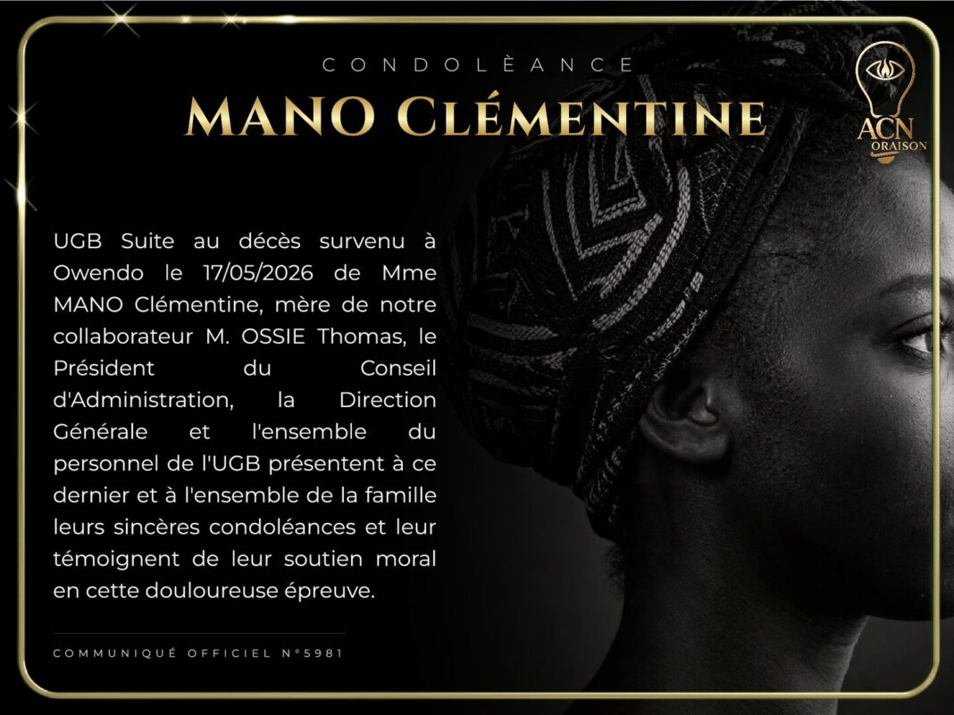 Condolèance MANO Clémentine Condolèance MANO Clémentine