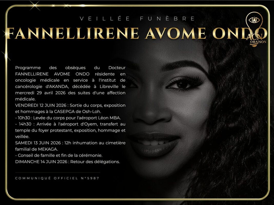 Veillée funèbre FANNELLIRENE AVOME ONDO Veillée funèbre FANNELLIRENE AVOME ONDO