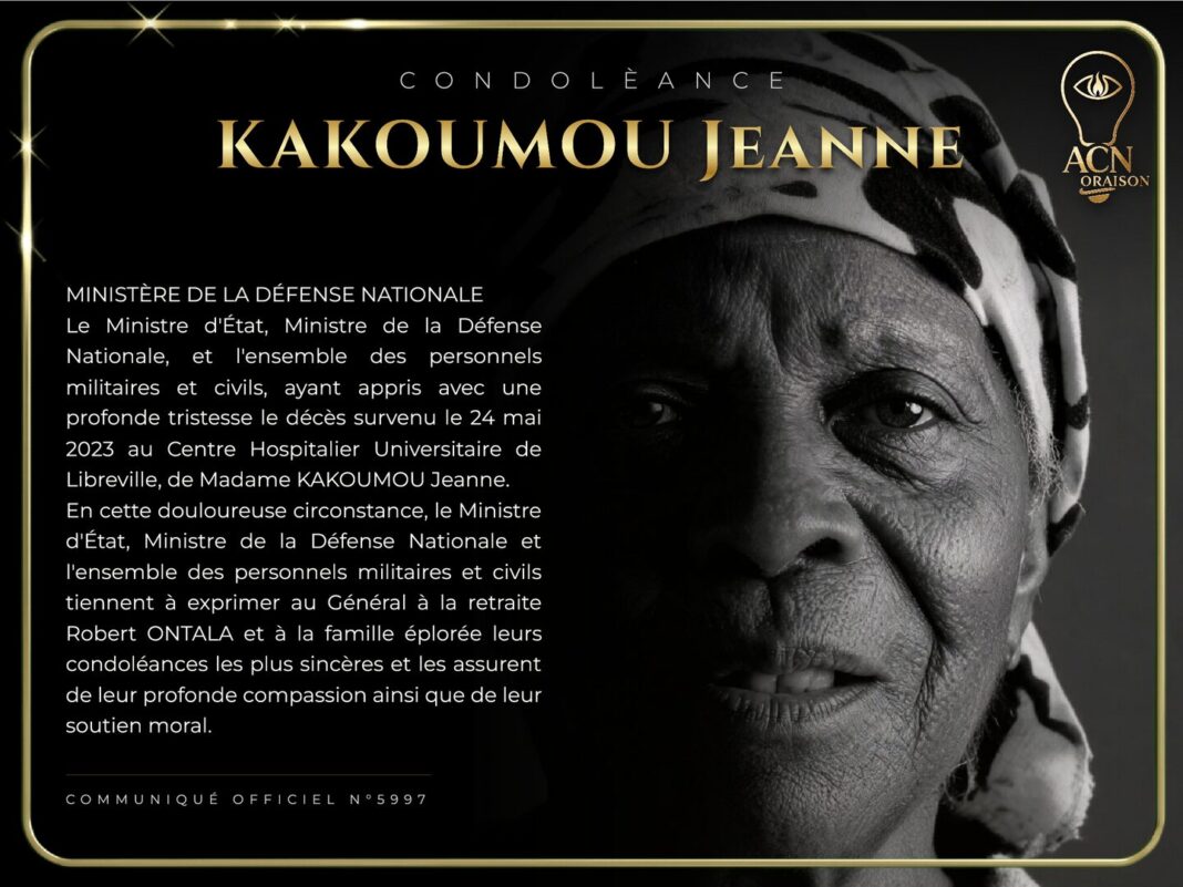 Condolèance KAKOUMOU Jeanne Condolèance KAKOUMOU Jeanne