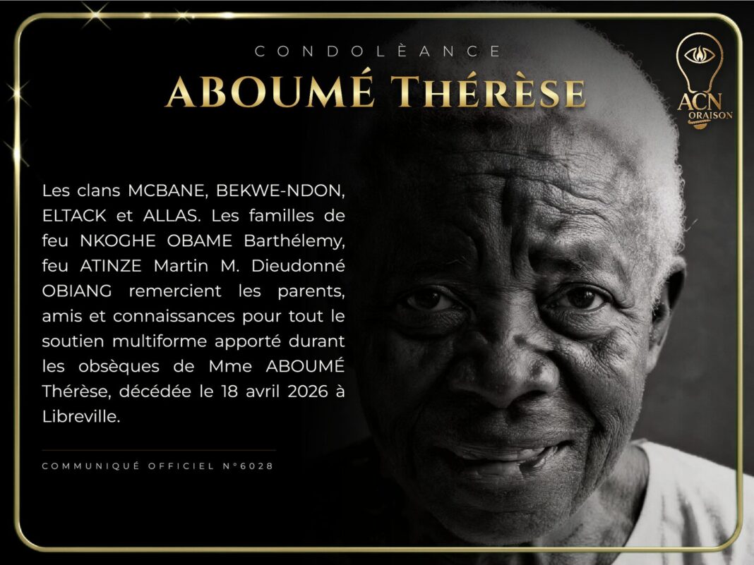 Condolèance ABOUMÉ Thérèse Condolèance ABOUMÉ Thérèse