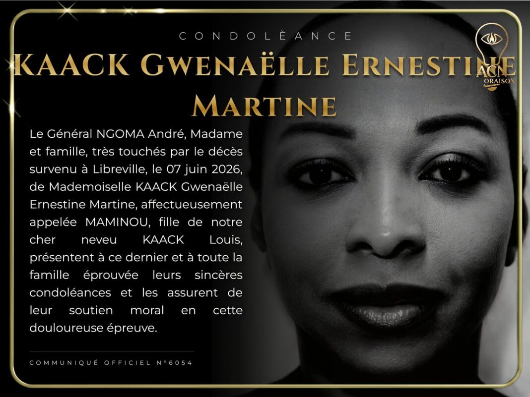 Condolèance KAACK Gwenaëlle Ernestine Martine Condolèance KAACK Gwenaëlle Ernestine Martine