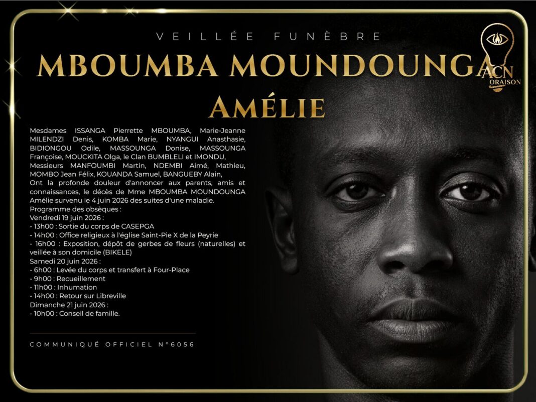 Veillée funèbre MBOUMBA MOUNDOUNGA Amélie Veillée funèbre MBOUMBA MOUNDOUNGA Amélie