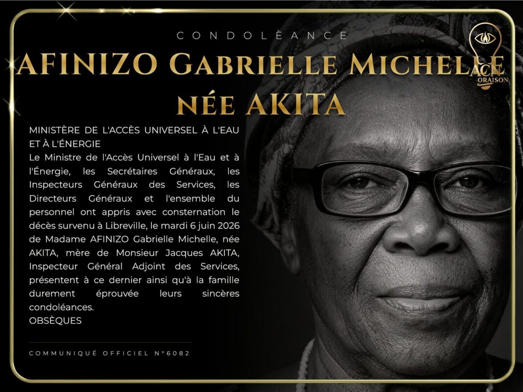 Condolèance AFINIZO Gabrielle Michelle née AKITA Condolèance AFINIZO Gabrielle Michelle née AKITA