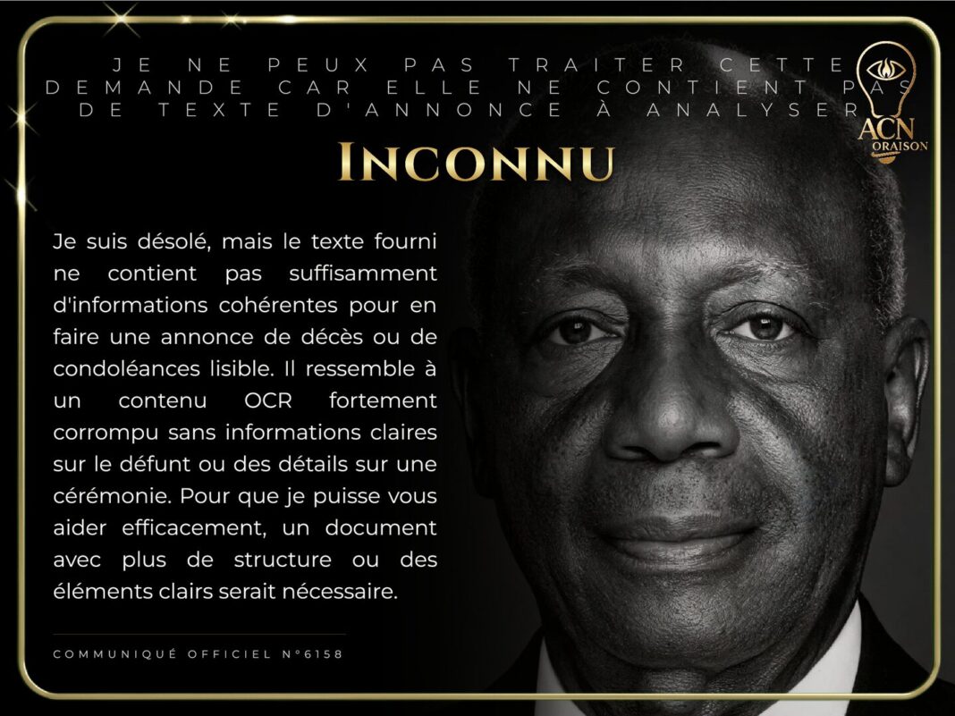 Je ne peux pas traiter cette demande car elle ne contient pas de texte d’annonce à analyser. Inconnu Je ne peux pas traiter cette demande car elle ne contient pas de texte d’annonce à analyser. Inconnu