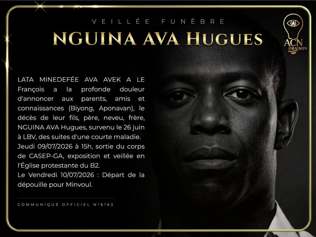 Veillée funèbre NGUINA AVA Hugues Veillée funèbre NGUINA AVA Hugues