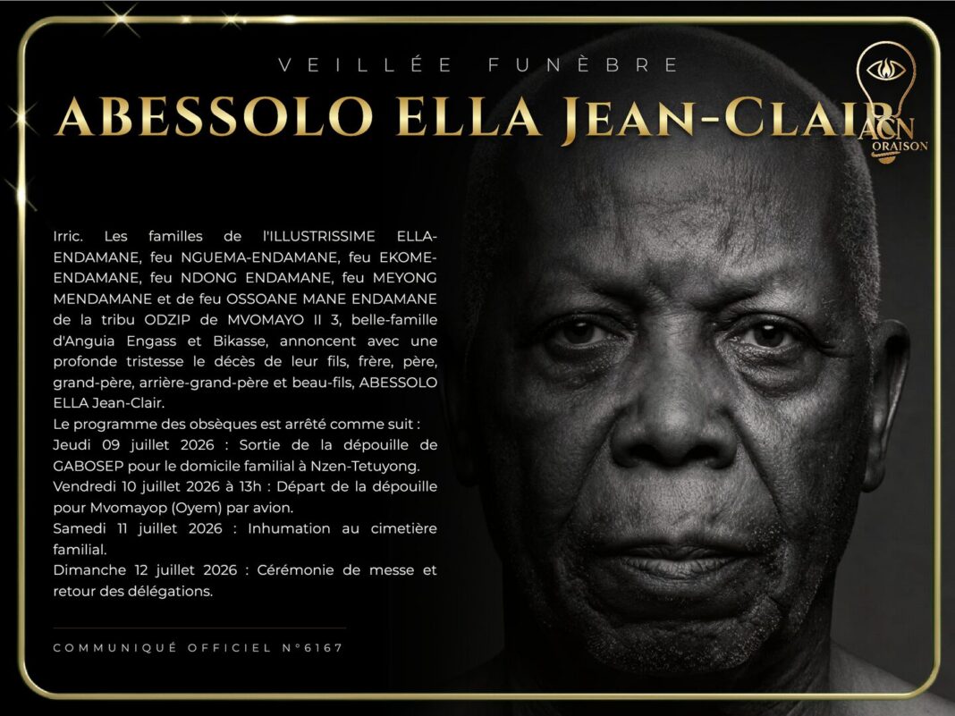 Veillée funèbre ABESSOLO ELLA Jean-Clair Veillée funèbre ABESSOLO ELLA Jean-Clair