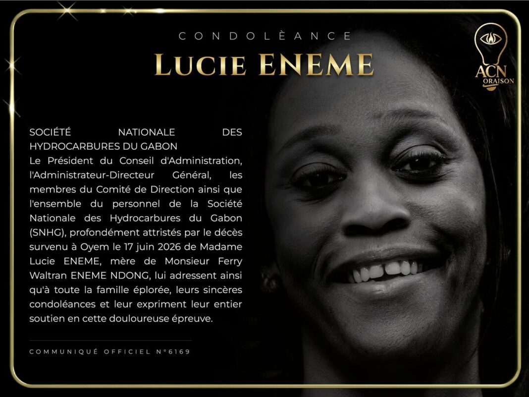 Condolèance Lucie ENEME Condolèance Lucie ENEME