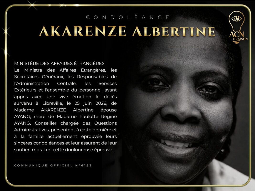 Condolèance AKARENZE Albertine Condolèance AKARENZE Albertine