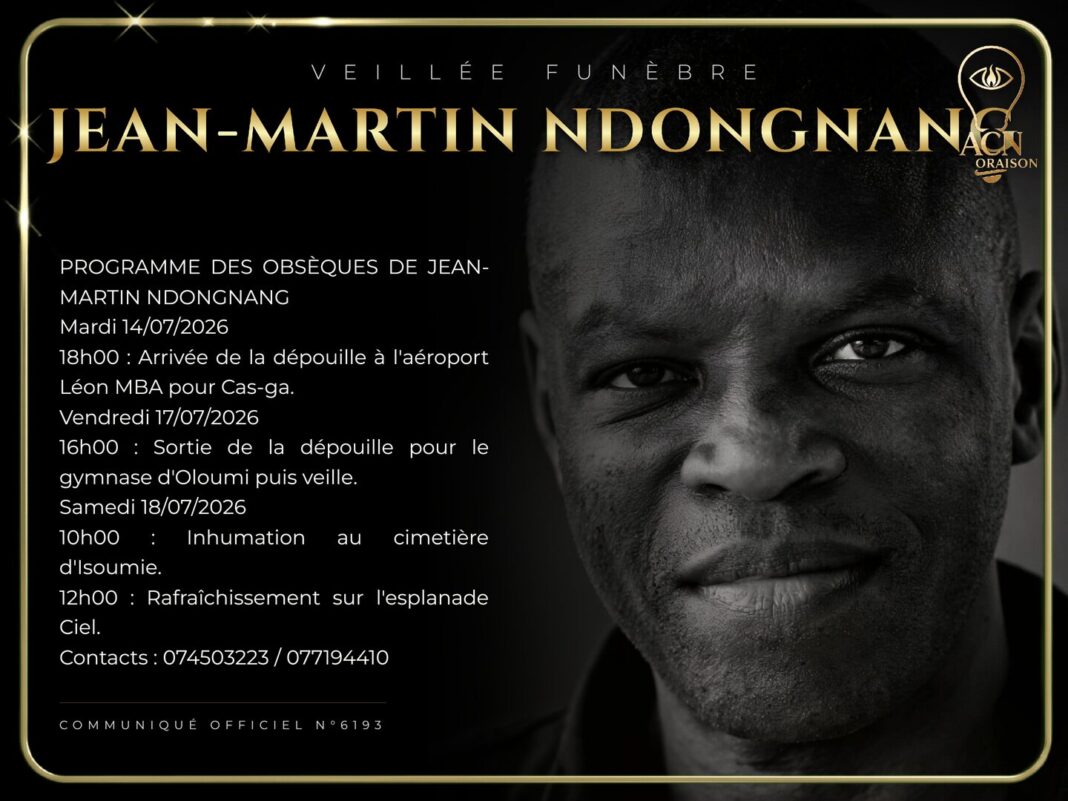 Veillée funèbre JEAN-MARTIN NDONGNANG Veillée funèbre JEAN-MARTIN NDONGNANG