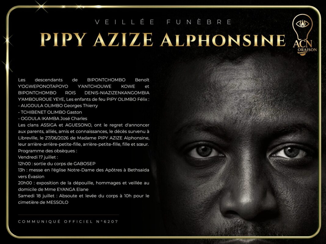 Veillée funèbre PIPY AZIZE Alphonsine Veillée funèbre PIPY AZIZE Alphonsine