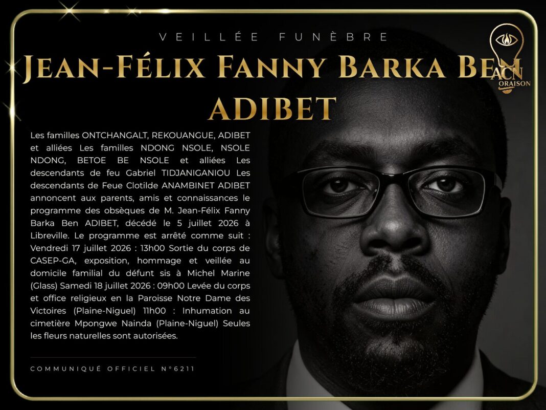 Veillée funèbre Jean-Félix Fanny Barka Ben ADIBET Veillée funèbre Jean-Félix Fanny Barka Ben ADIBET