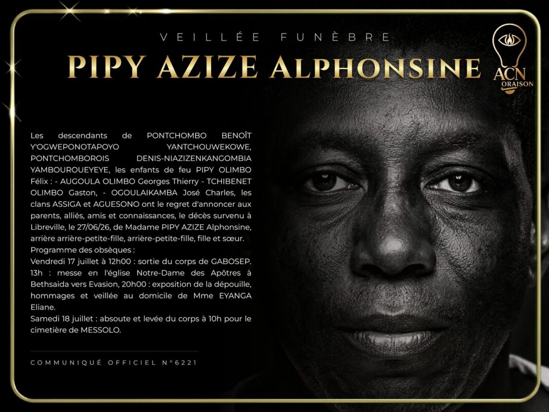 Veillée funèbre PIPY AZIZE Alphonsine Veillée funèbre PIPY AZIZE Alphonsine