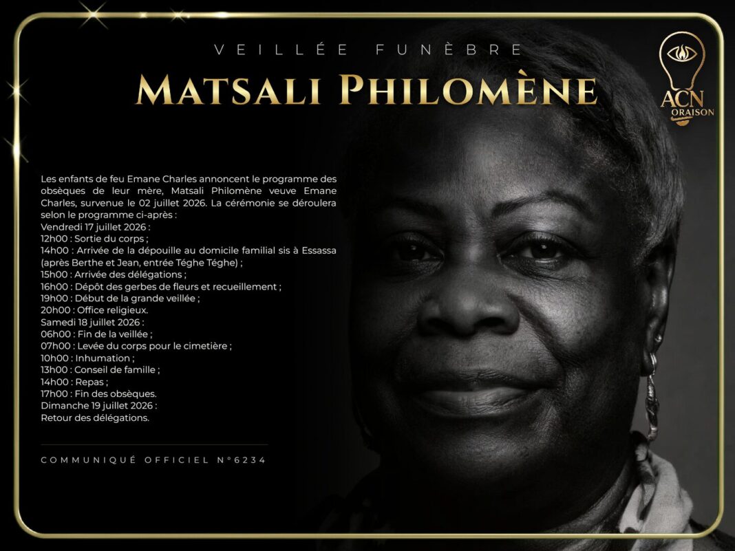 Veillée funèbre Matsali Philomène Veillée funèbre Matsali Philomène