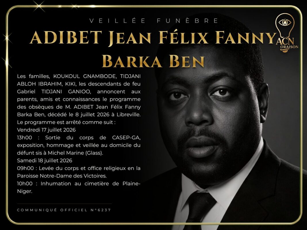 Veillée funèbre ADIBET Jean Félix Fanny Barka Ben Veillée funèbre ADIBET Jean Félix Fanny Barka Ben