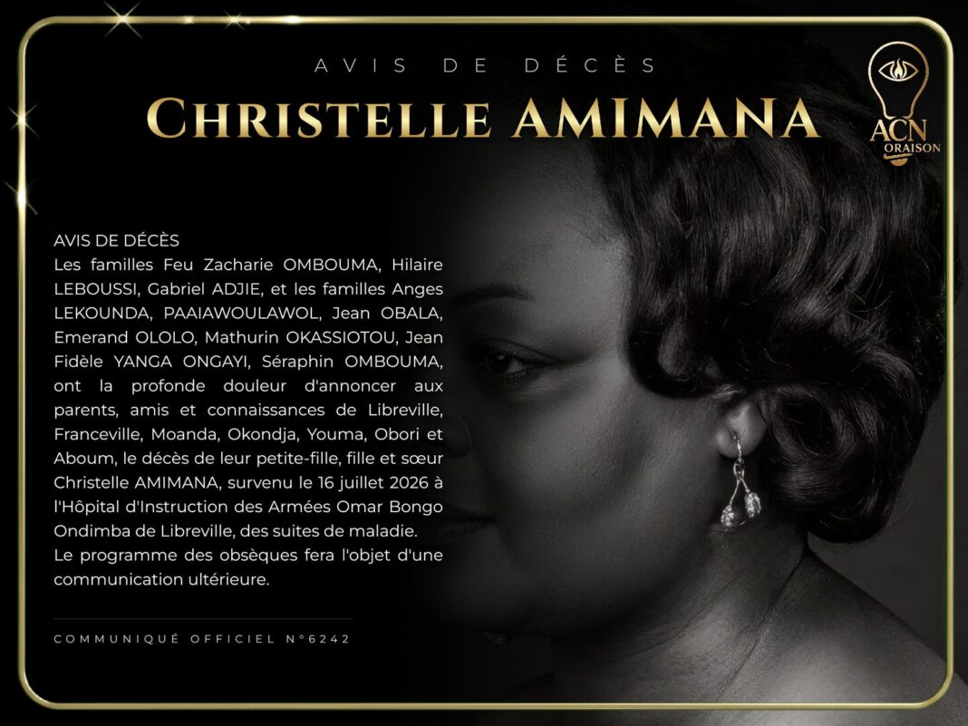 Avis de décès Christelle AMIMANA Avis de décès Christelle AMIMANA