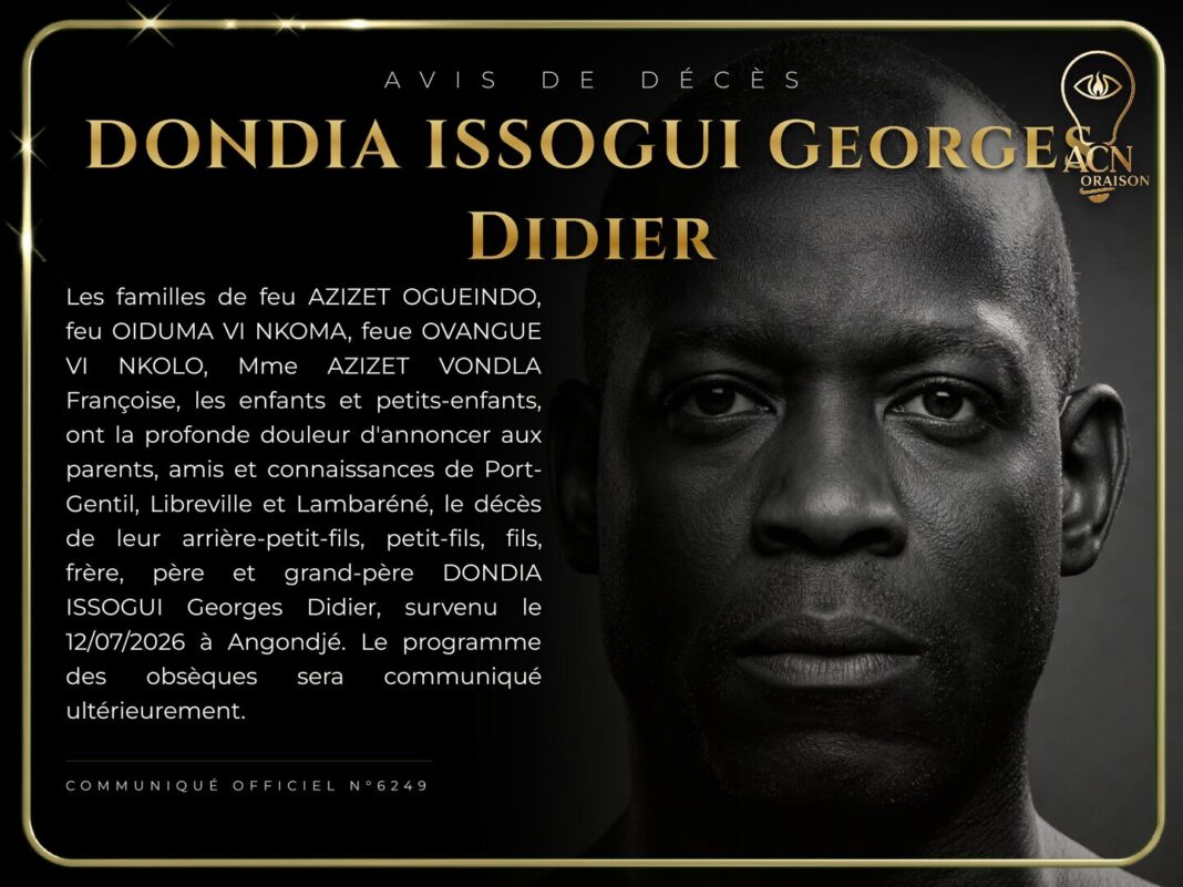 Avis de décès DONDIA ISSOGUI Georges Didier Avis de décès DONDIA ISSOGUI Georges Didier