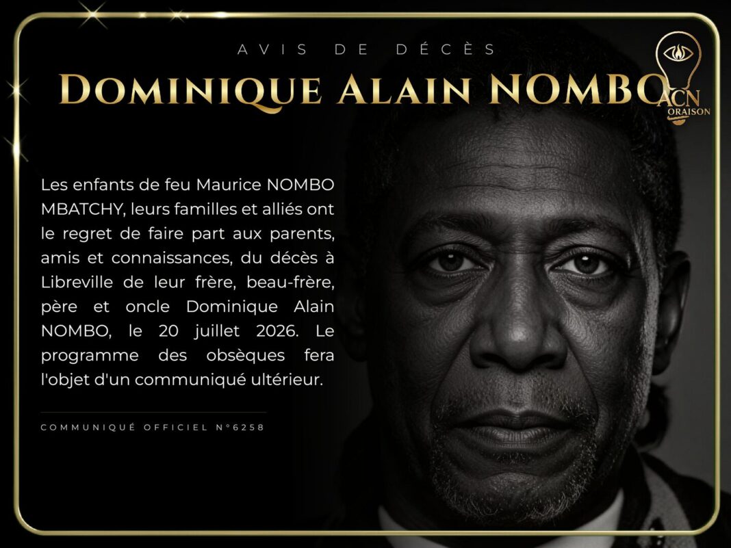 Avis de décès Dominique Alain NOMBO Avis de décès Dominique Alain NOMBO