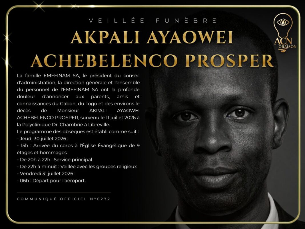 Veillée funèbre AKPALI AYAOWEI ACHEBELENCO PROSPER Veillée funèbre AKPALI AYAOWEI ACHEBELENCO PROSPER