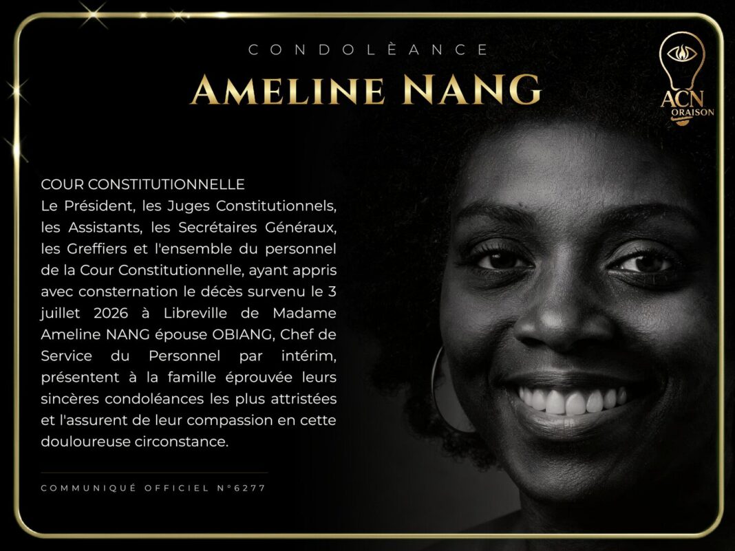 Condolèance Ameline NANG Condolèance Ameline NANG