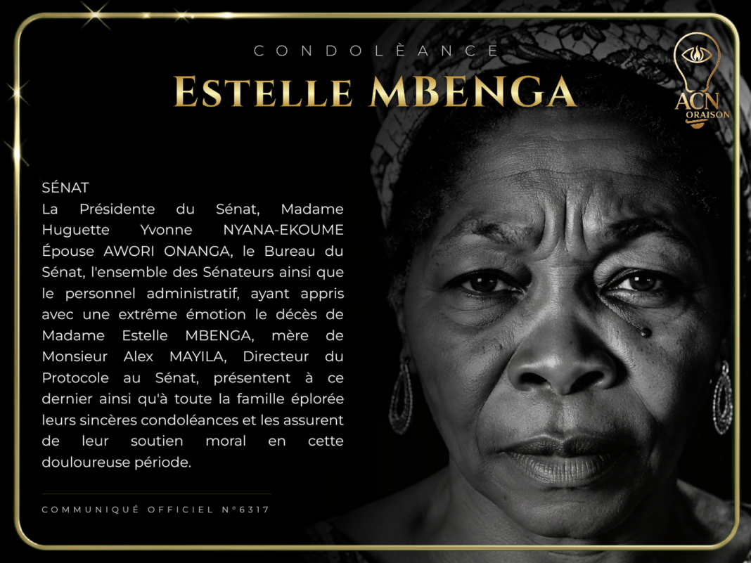 Condolèance Estelle MBENGA Condolèance Estelle MBENGA
